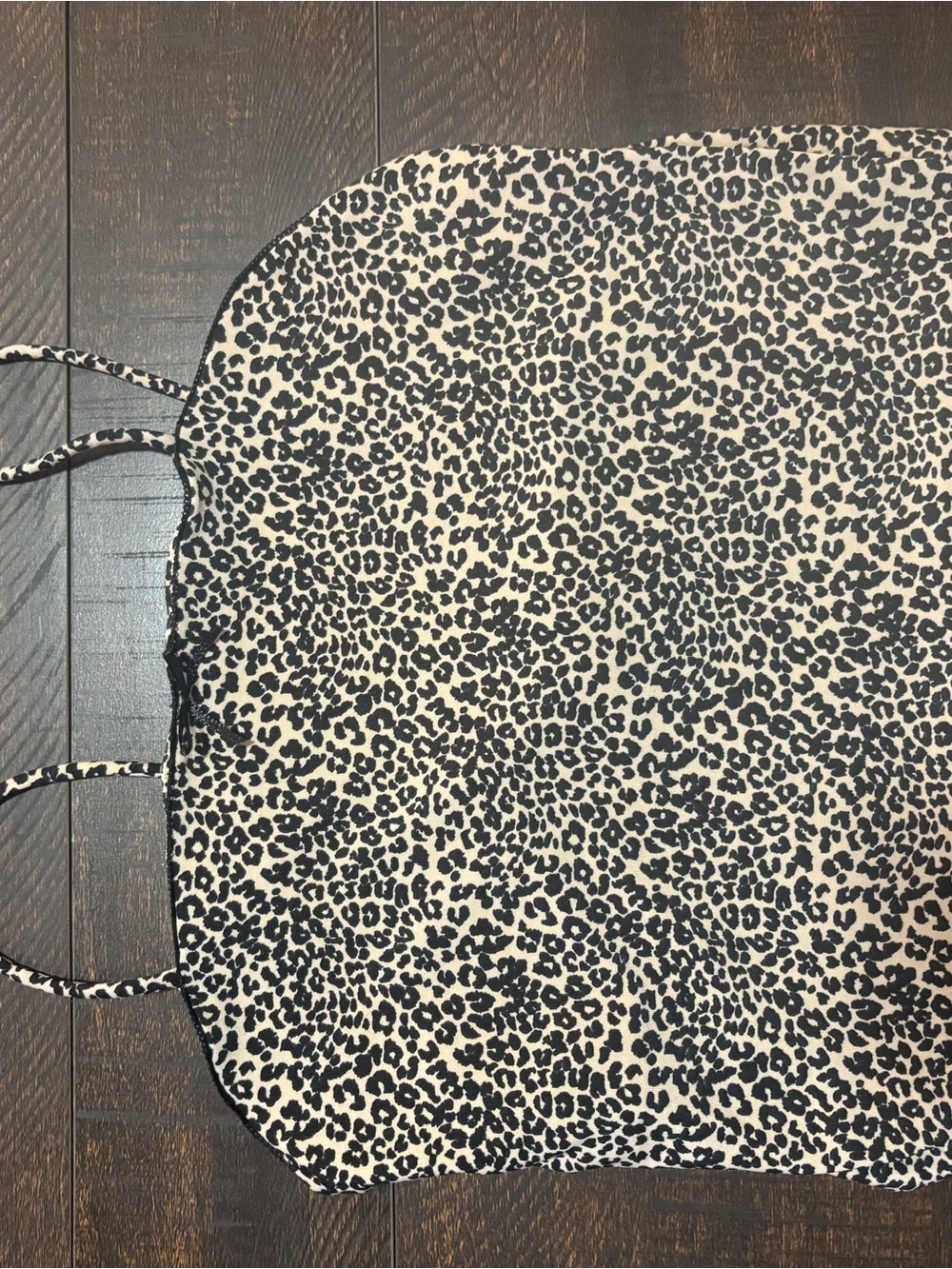 Women’s Black and Cream Leopard Print Tank Top
